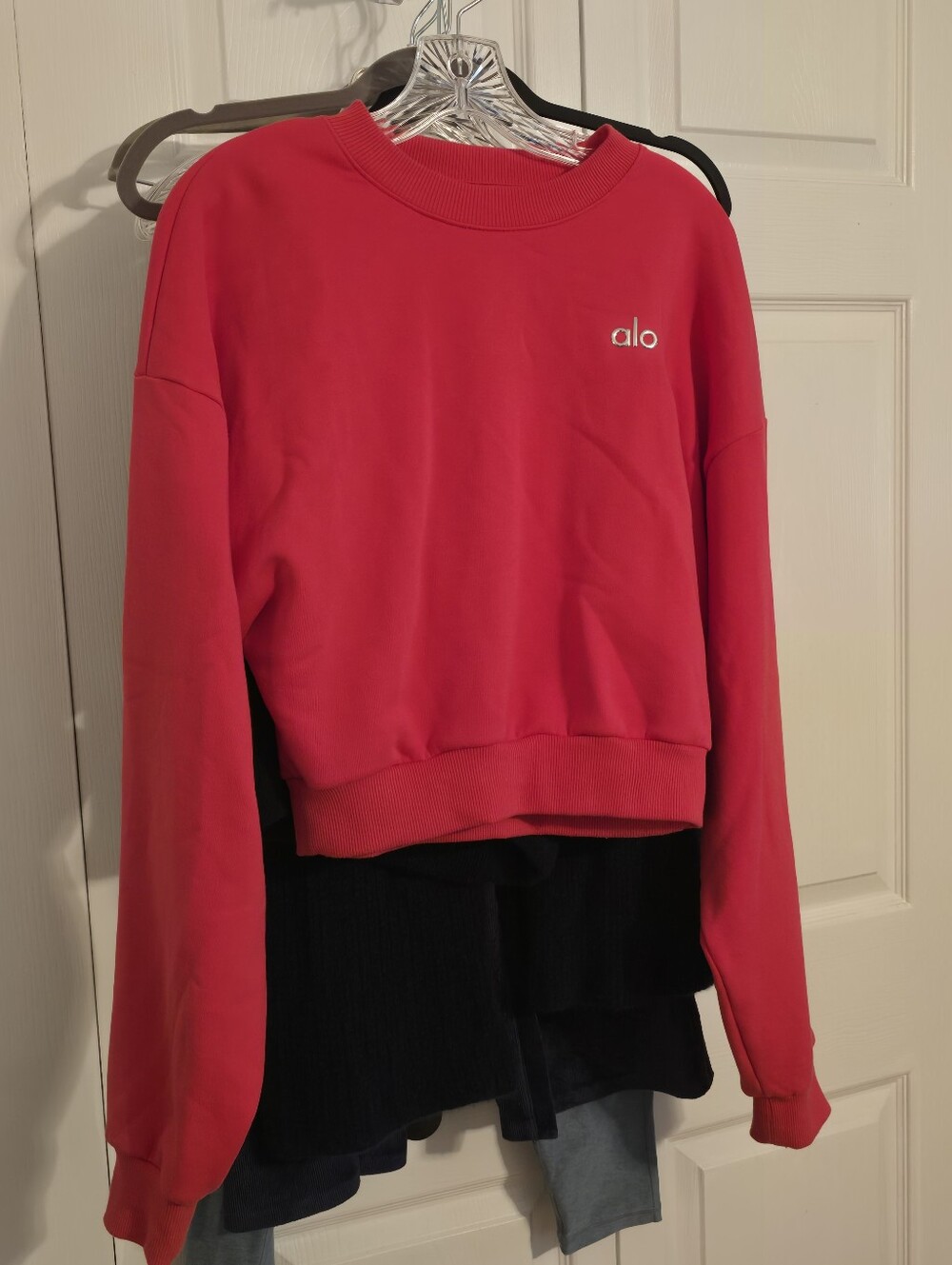 ALO Cropped Crewneck Bright Red